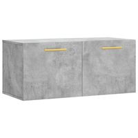 The Living Store Wandkast Decoratieve Toevoeging - 80 x 36.5 x 35 cm - Betongrijs