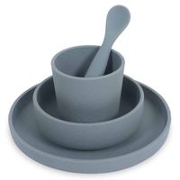 Jollein kinderserviesset Siliconen Storm grey Maat
