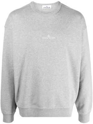 Stone Island sweat en coton à logo brodé - Gris