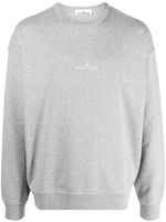 Stone Island sweat en coton à logo brodé - Gris Stone Island sweat en coton à logo brodé - Gris