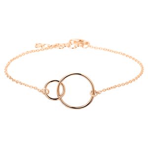 Armband Rondjes Zilver-rosé 1,2 mm 18,5 cm