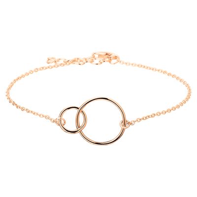 Armband Rondjes Zilver-rosé 1,2 mm 18,5 cm