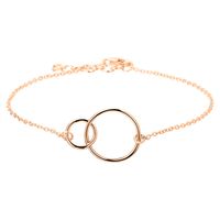 Armband Rondjes Zilver-rosé 1,2 mm 18,5 cm