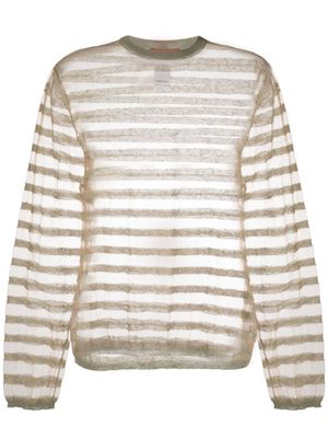 Eckhaus Latta pull transparent à manches longues - Vert