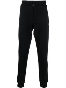 Plein Sport pantalon de jogging en coton à patch logo - Noir