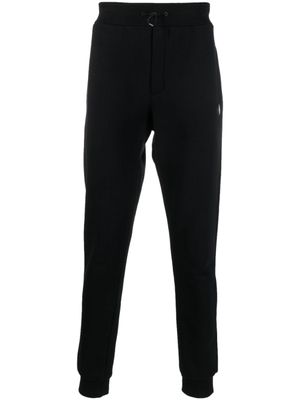 Plein Sport pantalon de jogging en coton à patch logo - Noir