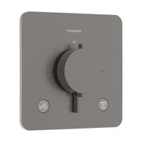 Hansgrohe Ecostat Comfort Q - inbouwthermostaat - 2 functies - brushed black chrome (antraciet) 33713340 Hansgrohe Ecostat Comfort Q - inbouwthermostaat - 2 functies - brushed black chrome (antraciet) 33713340