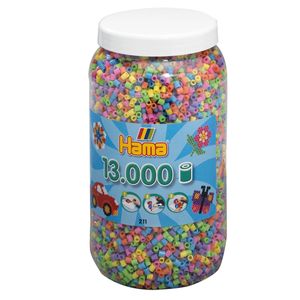 Hama Strijkkralen in Pot Pastelmix (050), 13.000st.