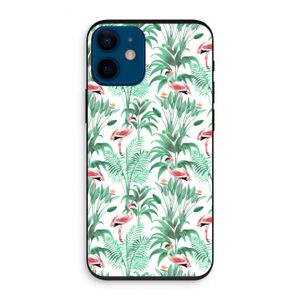 Flamingo bladeren: iPhone 12 mini Biologisch afbreekbaar hoesje