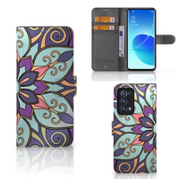 OPPO Reno 6 Pro Plus 5G Hoesje Purple Flower - thumbnail