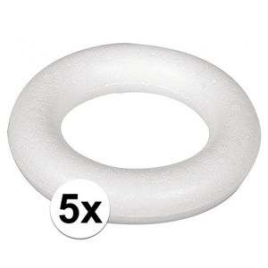 5x Piepschuim ringen 15 cm