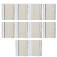 Notitieboekje / opschrijfboekje A5 - 10x - wit - Harde kaft - 18 x 21 cm - 70 pagina's - met liniaal