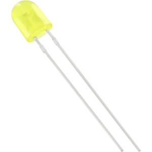 TRU COMPONENTS 1577493 Bedrade LED Geel Ovaal 5 mm 450 mcd 110 °, 50 ° 20 mA