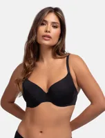 BH Beugel - T-shirt BH licht gevuld - Schijnt niet door - Goedkope maar goede bh - Zwart - Huidskleur - wit