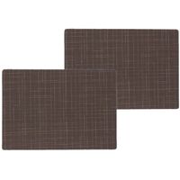 4x stuks stevige luxe Tafel placemats Liso bruin 30 x 43 cm