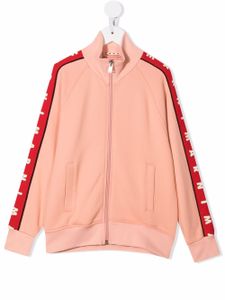 Marni Kids veste bomber à bande logo - Orange