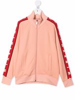 Marni Kids veste bomber à bande logo - Orange