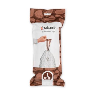 Brabantia perfectfit afvalzak code l 45l 20 stuks