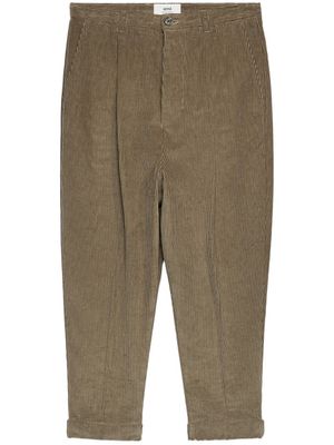 AMI Paris pantalon fuselé à plis - Marron