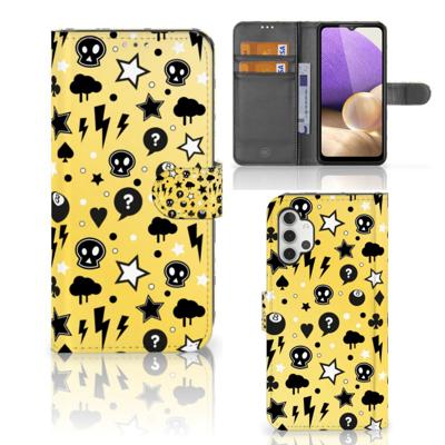 Telefoonhoesje met Naam Samsung Galaxy A32 4G Punk Geel
