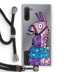 Lama: Samsung Galaxy Note 10 Transparant Hoesje met koord
