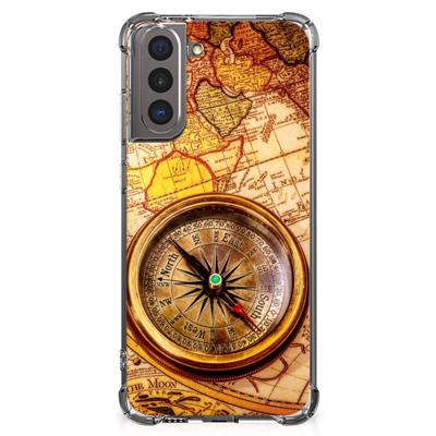 Samsung Galaxy S21 Telefoonhoesje met valbescherming Kompas Samsung Galaxy S21 Telefoonhoesje met valbescherming Kompas