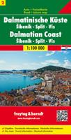 Wegenkaart - landkaart 2 Dalmatische Kust Sibenik - Split - Vis | Freytag & Berndt