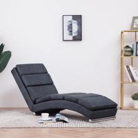 Chaise longue kunstsude grijs
