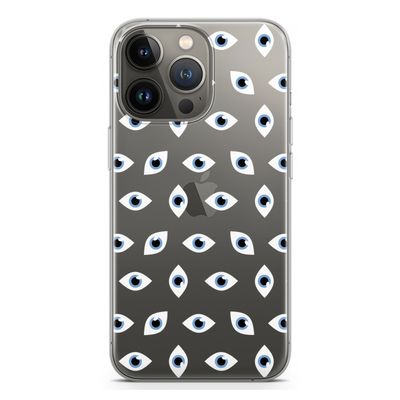 Eyes pattern: iPhone 13 Pro Transparant Hoesje
