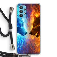Fire & Ice: Samsung Galaxy A32 4G Transparant Hoesje met koord