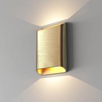 Wandlamp Artdelight Diaz 2 Lichts Large LED 2700K Dimbaar Geborsteld Goud