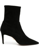 Stuart Weitzman bottines en daim 80 mm - Noir - thumbnail