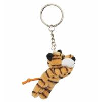 Nature planet Sleutelhanger pluche Tijger - knuffel sleutelhanger - 6 cm - cadeau knuffel