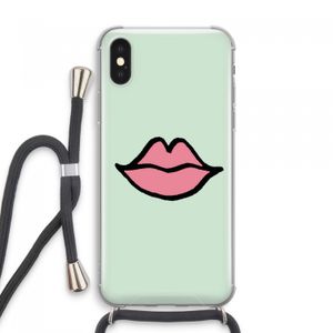 Kusje: iPhone XS Max Transparant Hoesje met koord