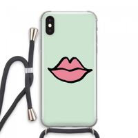Kusje: iPhone XS Max Transparant Hoesje met koord