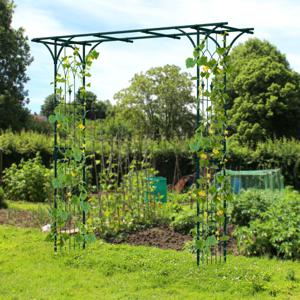 Rozenboog van Metaal Tuinboog voor Klimplanten Poortboog voor Tuin Klimboog voor Achtertuin Veranda Bruiloft Feesten (Groen)