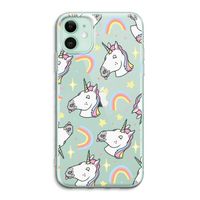 Rainbow Unicorn: iPhone 11 Transparant Hoesje