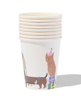 HEMA Kartonnen bekers 250ml feestbeest - 8 stuks