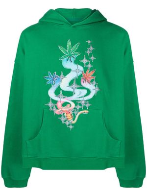 ERL hoodie à imprimé végétal - Vert