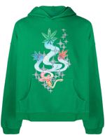 ERL hoodie à imprimé végétal - Vert