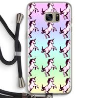 Musketon Unicorn: Samsung Galaxy S7 Edge Transparant Hoesje met koord