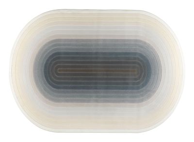 Zuiver Ovaal Vloerkleed 'Olympic' 160 x 230cm, kleur Blauw