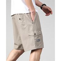 Voor heren Tactische korte broek Cargoshorts Korte broek Trekkoord Elastische taille Meerdere zakken Effen Draagbaar Knielengte Buiten Dagelijks KamperenWandelen 100% katoen Modieus Klassiek Leger Lightinthebox - thumbnail