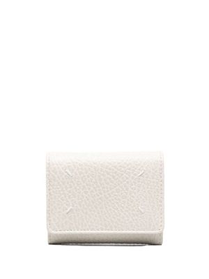 Maison Margiela portefeuille en cuir à coutures signature - Tons neutres