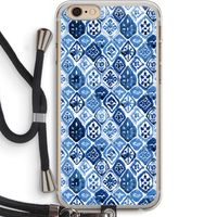 Blauw motief: iPhone 6 PLUS / 6S PLUS Transparant Hoesje met koord
