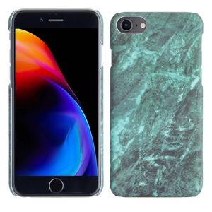 Basey iPhone SE 2022 Hoesje Marmer Case Marmeren Hard Cover Hoes - Groen