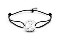 Key Moments 8KM-A00024 Armband met stalen letter X en sleutel one-size zilverkleurig