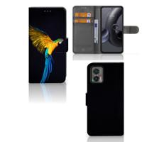Motorola Edge 30 Neo | Telefoonhoesje | Met pasjeshouder | Papegaai