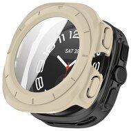 Hard case met screen protector (waterdicht) - Beige - Samsung Galaxy Watch Ultra 47mm Hard case met screen protector (waterdicht) - Beige - Samsung Galaxy Watch Ultra 47mm