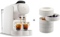 Alessi Koffiecupmachine Plisse + Capsulehouder - Geschikt voor L&apos;OR Barista & Nespresso® Cups - Wit